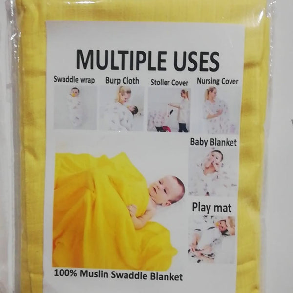 Cotton Baby Blanket | Super Soft 100% Cotton Swaddle Blanket | Ultra Comfort Adjustable Infant Baby Wrap | Newborn to 6 Months Muslin Swaddle Wrap