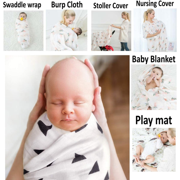100% Muslin Cotton Newborn Infant Swaddle Baby Soft Blanket Wrap Towel