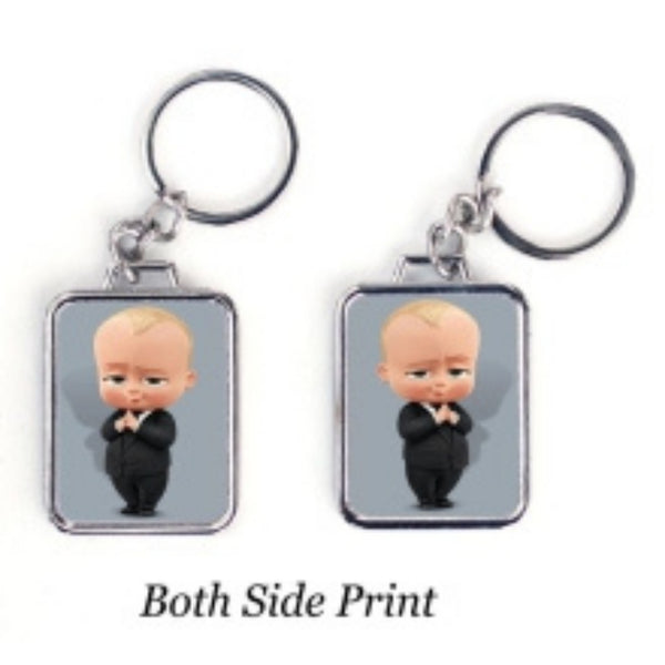 Custom Design Boss Baby Both Side Printed Metal Keychain
