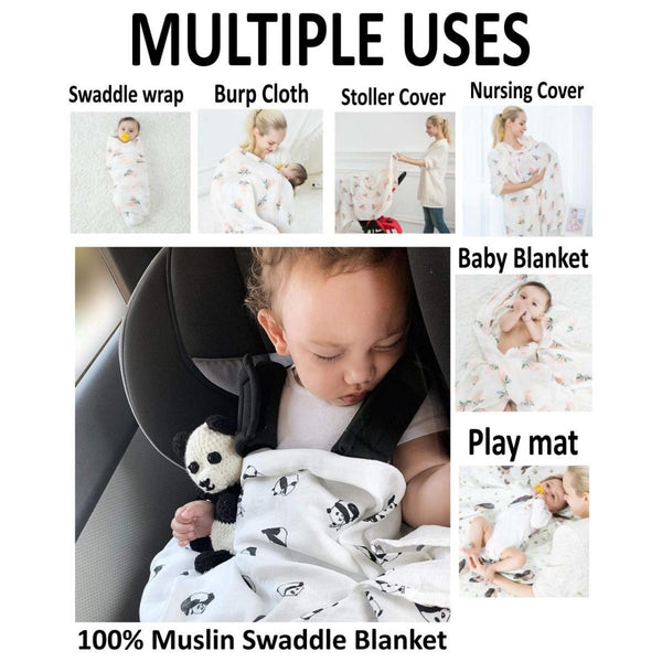 100% Muslin Cotton Newborn Infant Swaddle Baby Soft Blanket muslin baby Wrapping sheet