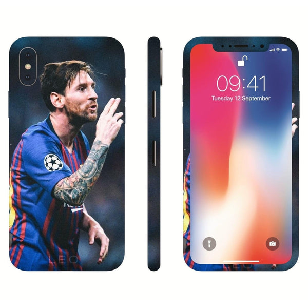 Iphone X Lionel Messi Mobile Skin With Camera Lens